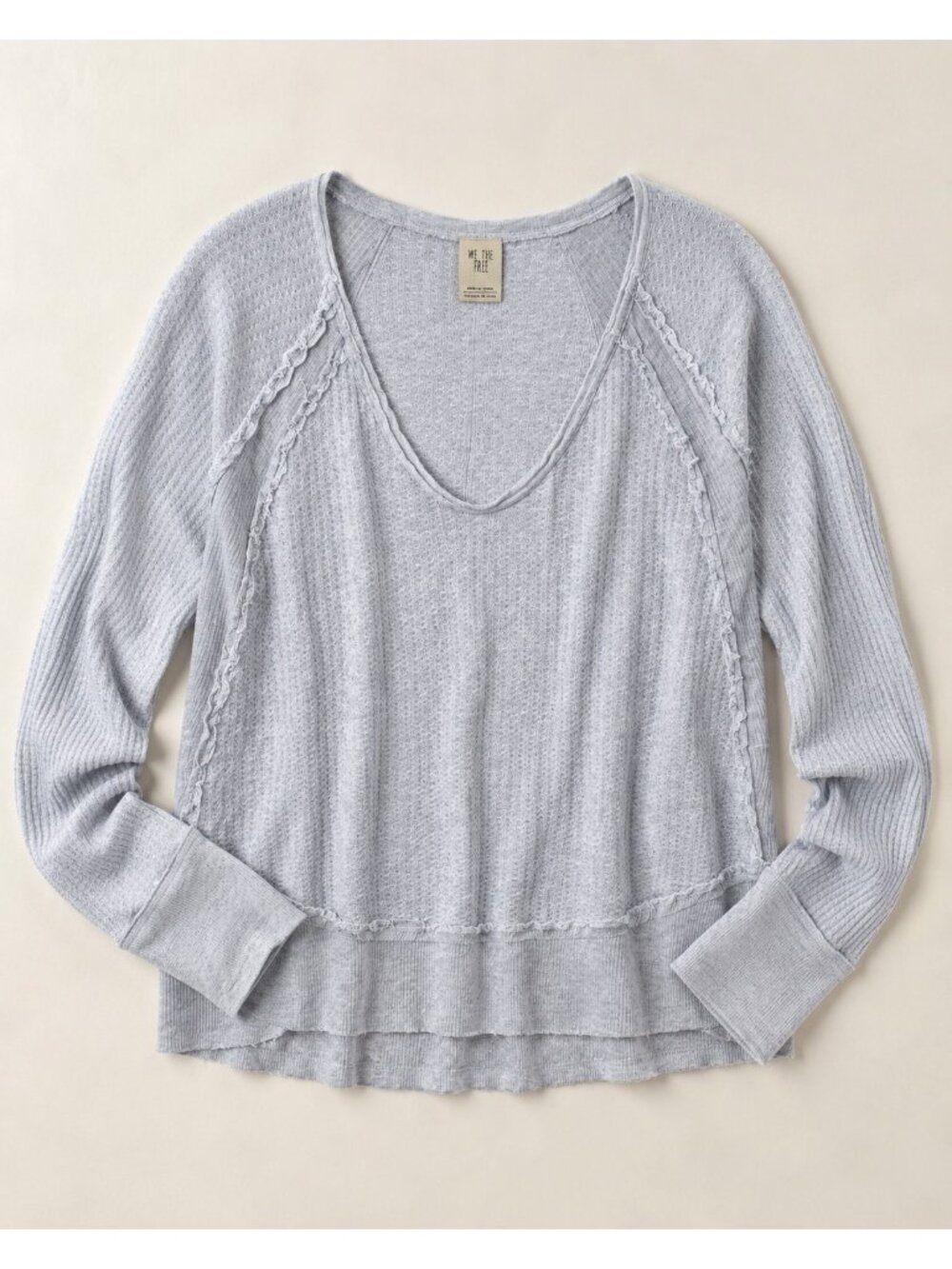 We The Free Thermal Long Sleeve Top Light Blue XS